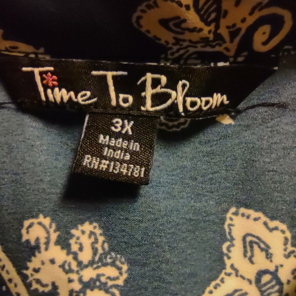 Time to Bloom 3x Blue Whit Paisley Print Dress - Picture 11 of 11